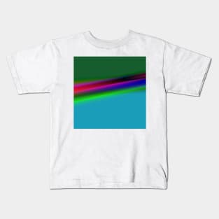 blue green texture abstract art Kids T-Shirt